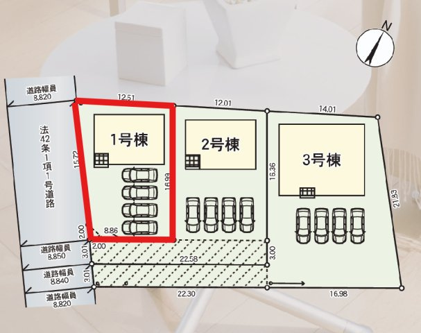 クレイドルガーデン那須塩原市下厚崎第2　1号棟の外観|共英小学校まで徒歩13分でお子様の通学にも安心の距離◎令和7年12月完成予定