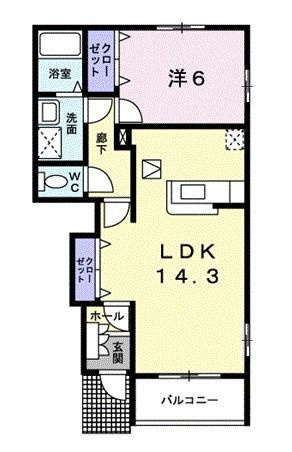 グランデヒサノＢ　　刈谷市近郊の賃貸ならクラスホーム刈谷店の間取り