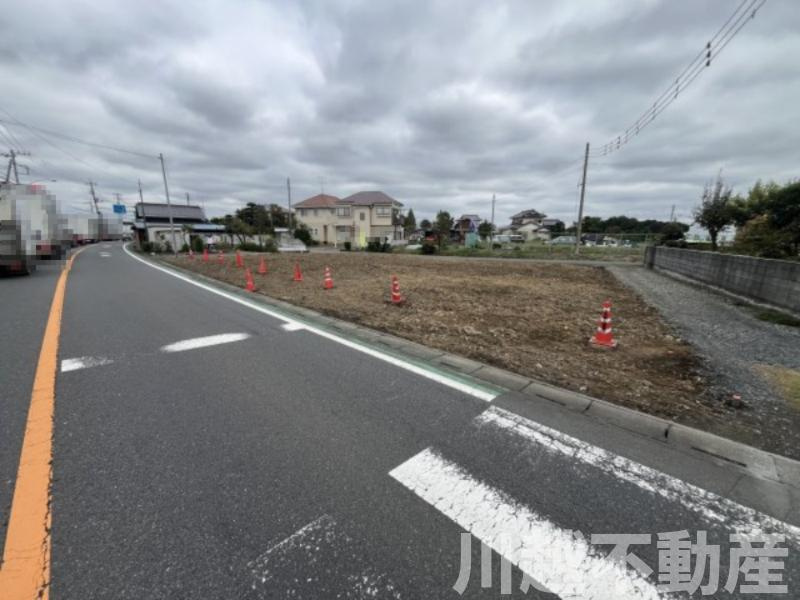 約90坪整形地で自由な間取が叶う土地の外観|現況更地、見通しの良い場所にあります