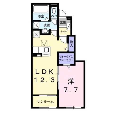 プリュニエ　キャトルの間取り