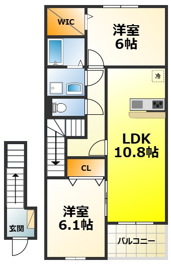 アルルⅡ番館の間取り