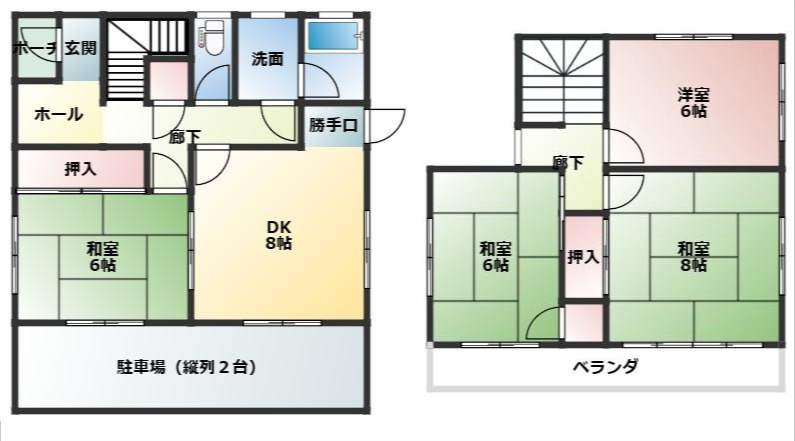 日高市高萩中古住宅の間取り