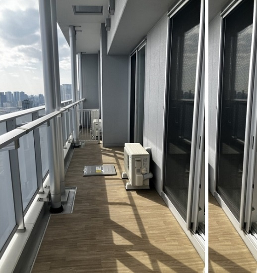 港区海岸１丁目の賃貸マンションのバルコニー