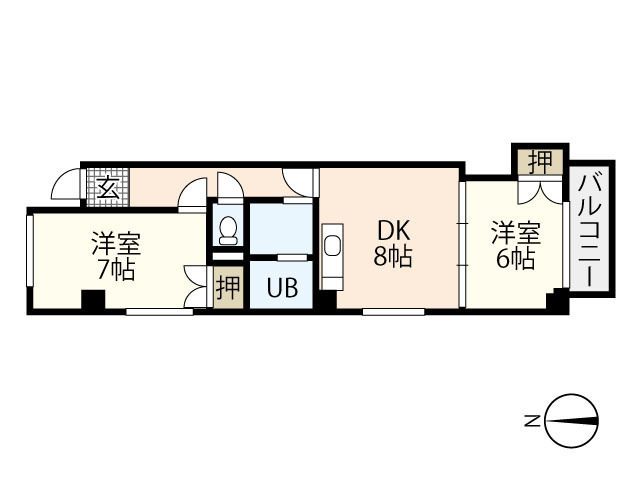 コーポ西旭の間取り
