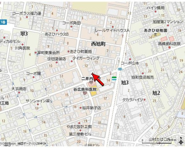 コーポ西旭の地図