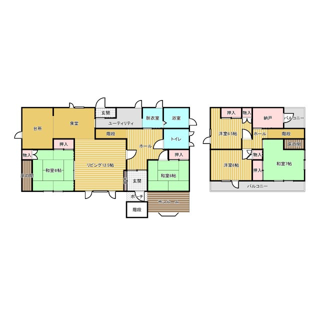 網走市台町３丁目中古の間取り