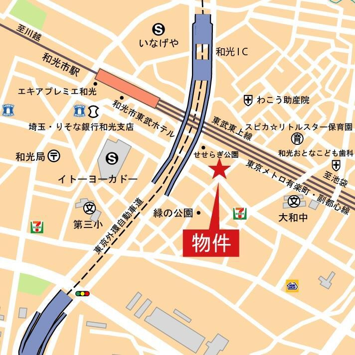 オープンレジデンシア和光フロントの地図