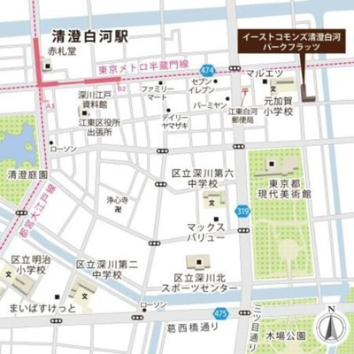 【地図】 | イーストコモンズ清澄白河パークフラッツ