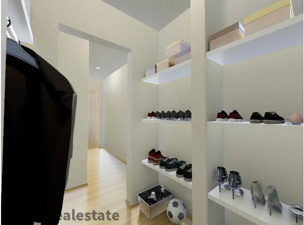 オール電化デザイナーズハウス高松市三谷町④の玄関|落ち着いた玄関です