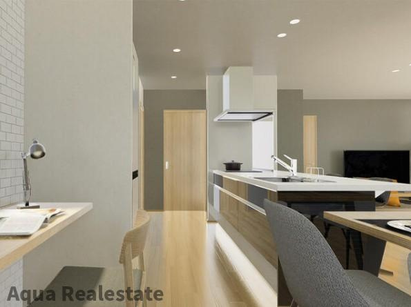 オール電化デザイナーズハウス高松市三谷町④のキッチン|きれいなキッチンです