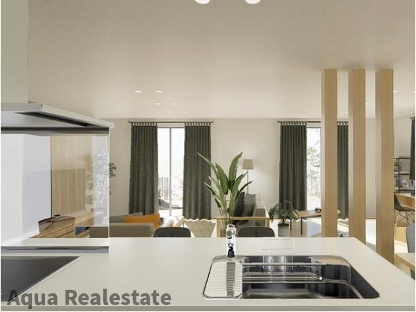 オール電化デザイナーズハウス高松市三谷町④の居間・リビング|おしゃれな居間です