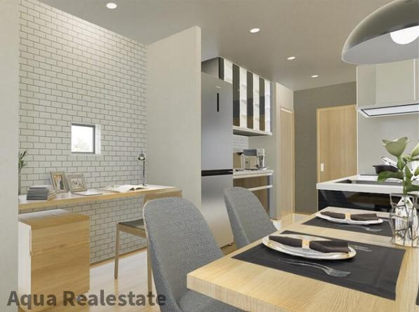 オール電化デザイナーズハウス高松市三谷町④の居間・リビング|おしゃれな居間です