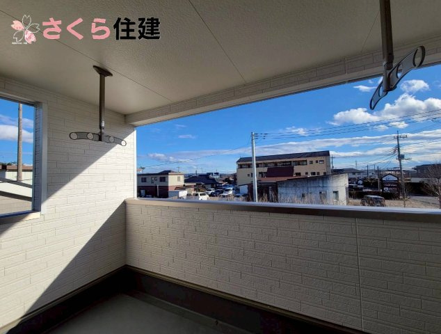 クレイドルガーデン那須塩原市下厚崎第2　2号棟のバルコニー|インナーバルコニー付きで突然の雨でもお洗濯の心配はありません◎