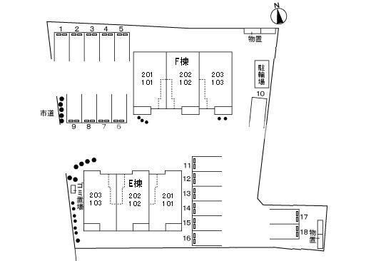 メゾンみやびＥの区画図