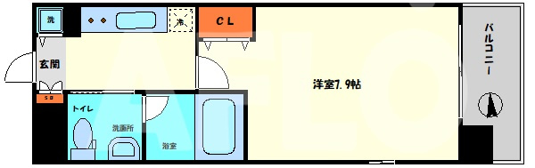 セイワパレス玉造の間取り|セイワパレス玉造　間取り