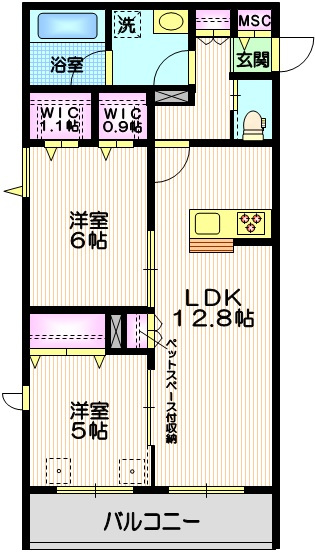 王禅寺西７丁目メゾンの間取り