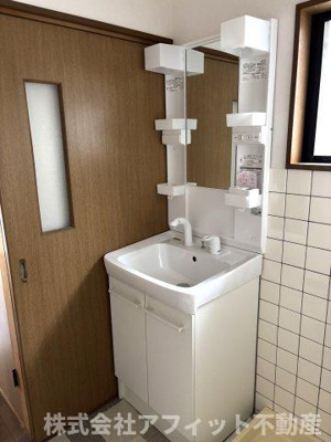 【洗面所】 | ハイツ竹内Ⅰ | 洗髪洗面化粧台