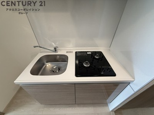 2口ガスコンロ付で機能的なキッチンです！