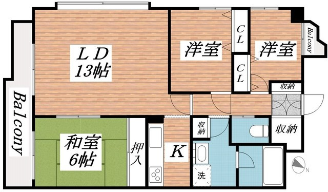 ベルトピア西明石Ⅲの間取り