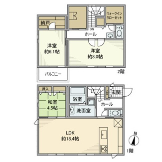 【間取り】 | 荒川本郷戸建