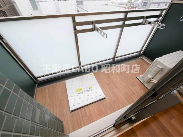 プレサンス上町台　夕陽丘のバルコニー