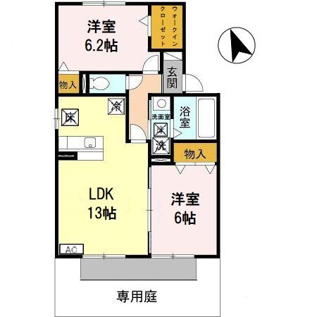 【間取り】 | パイン テイル D棟