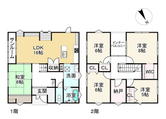【間取り】 | 近江八幡市江頭町　中古戸建