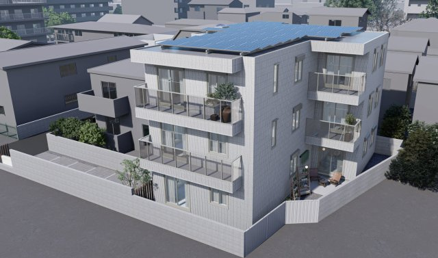 桜メゾンの外観パース