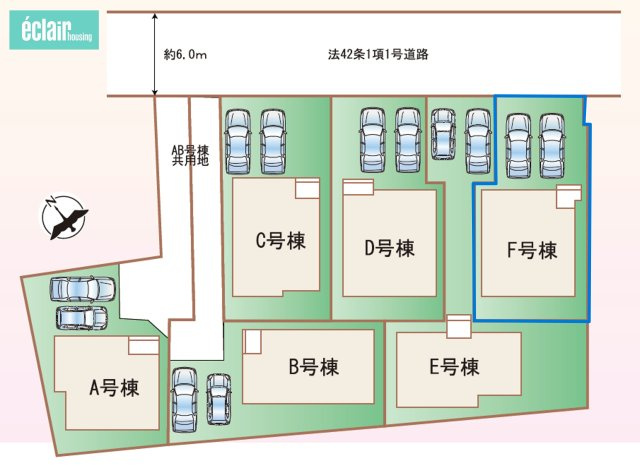 ～２階建・新築戸建～明石二見町東二見字宮ノ北～の区画図|F号棟～４ＬＤＫ～♪