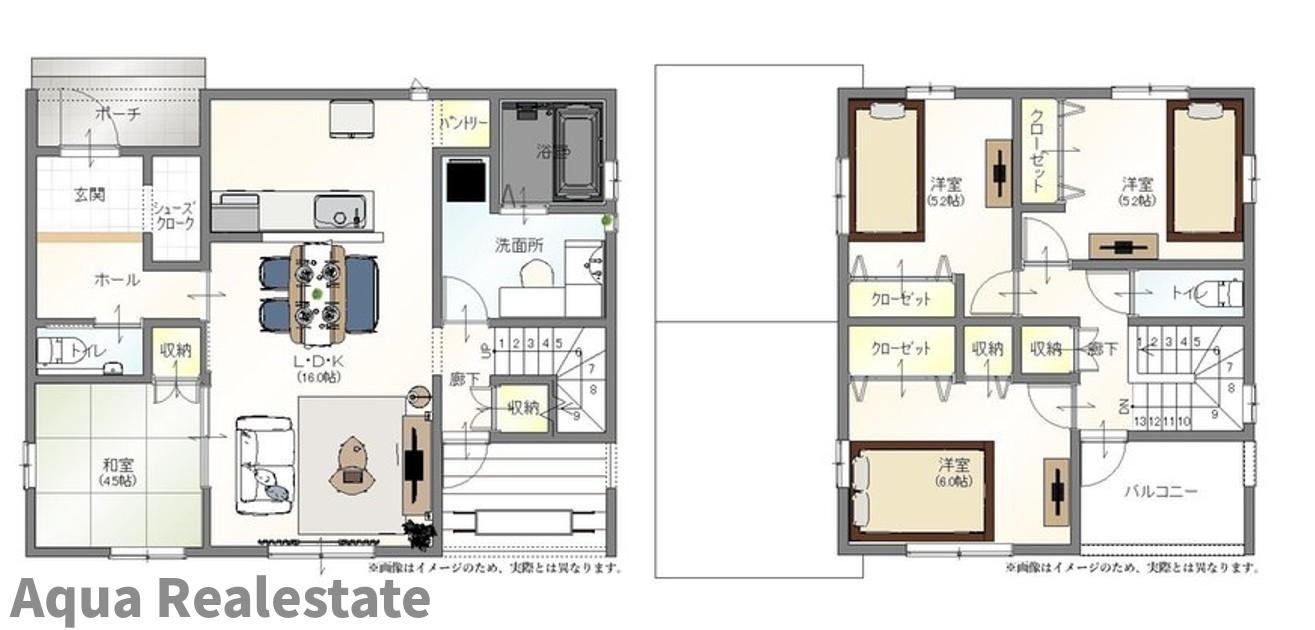 仲多度郡多度津町大字三井の新築一戸建の間取り