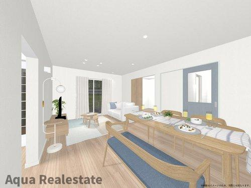 仲多度郡多度津町大字三井の新築一戸建の居間・リビング|こちらのリビングで趣味の時間をお楽しみください