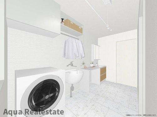 綾歌郡宇多津町大字東分の新築一戸建の独立洗面台