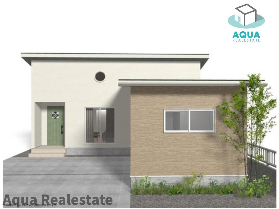 丸亀市津森町の新築一戸建の外観|おしゃれな外観です