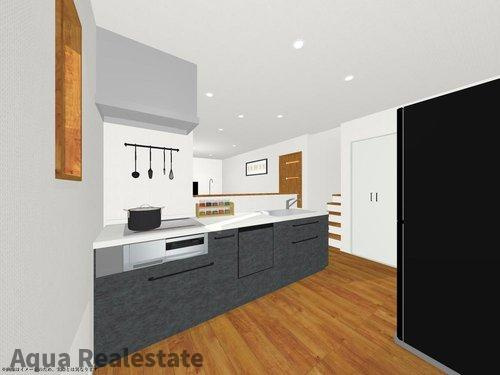 丸亀市津森町の新築一戸建のキッチン