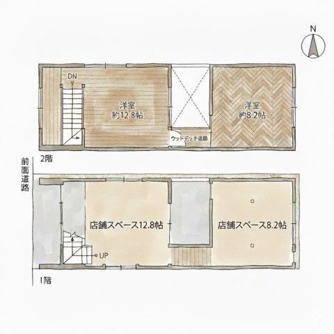 二条駅近く センスが光る空間であなたのお店をの間取り