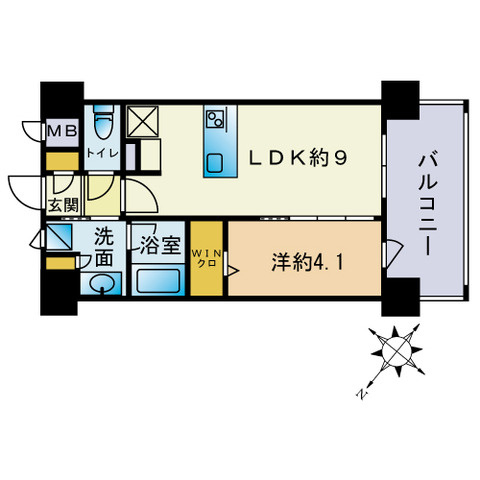 アクロス薬院グレイステージの間取り