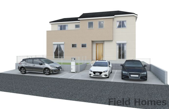 秦野市東田原新築戸建て　第1期1号棟の外観|外観イメージ「秦野市東田原新築戸建て　1号棟」