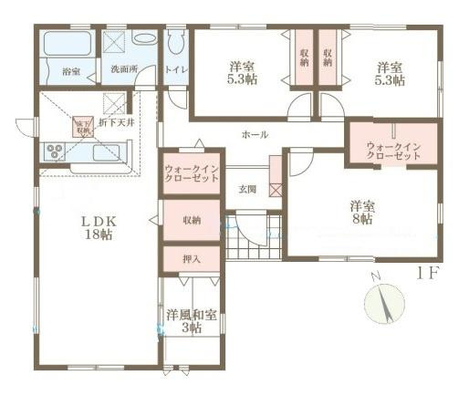 リーブルガーデン大野 ３号棟 ／新築一戸建の間取り