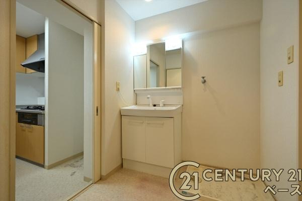 朝日プラザシティ南大和イーストウイングＣ棟の独立洗面台