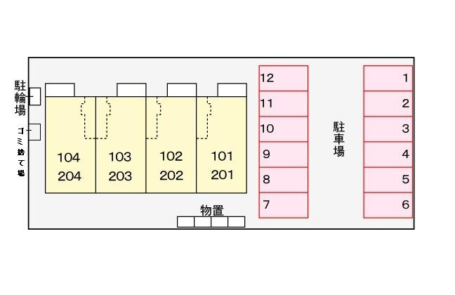 グランシャレー国府の区画図