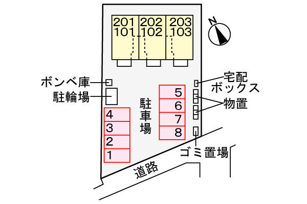 コージーコートの区画図