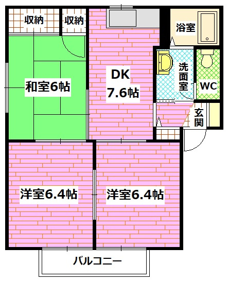 フォーレス東昭和　B棟の間取り