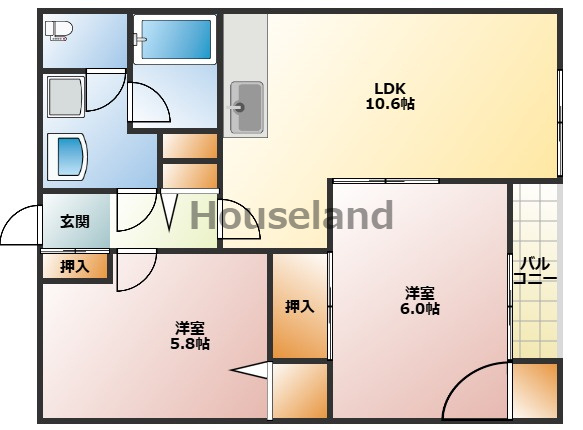 コモドありえの間取り|別部屋参考写真