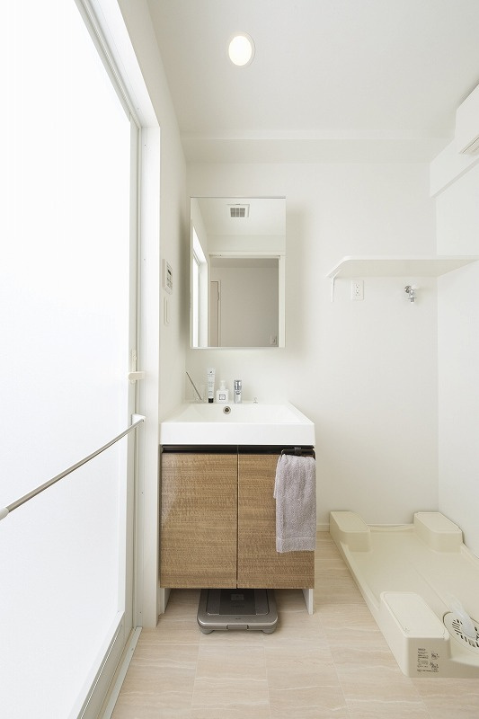 エンクレスト天神WESTの洗面所|広い洗面スペース