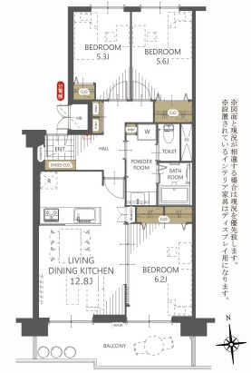 南港コープうしお２４号棟の間取り|間取図