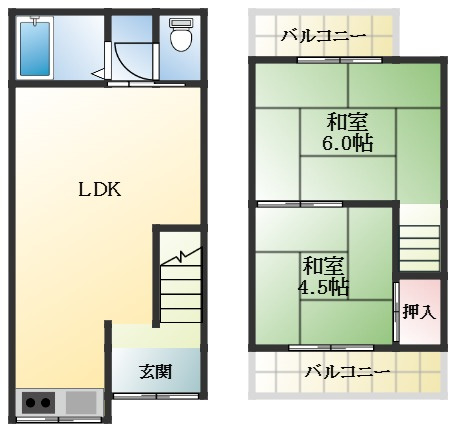 【間取り】 | 東新町5丁目テラス