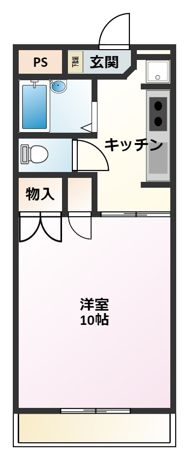 ジュネス　オクラバ　Bの間取り