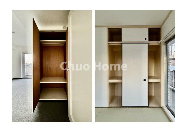 グリーンパーク六木2の収納|居室にはクローゼットを完備し、自由度の高い家具の配置が叶うシンプルな空間です。お子様の成長と必要になる子供部屋を与えるにはぴったりの間取りですね。