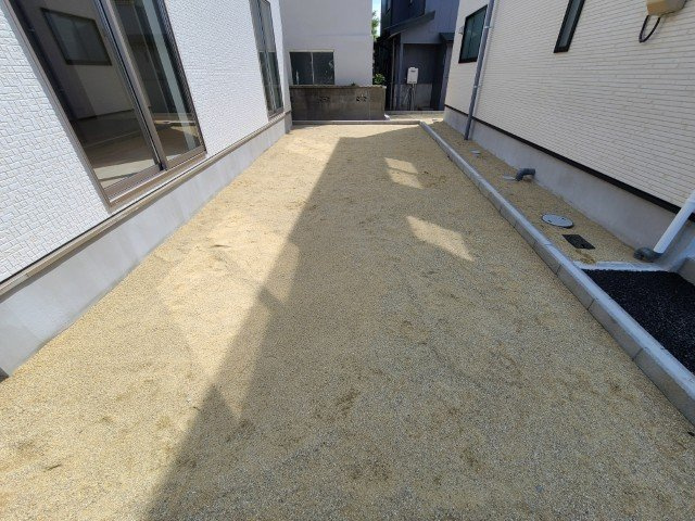 【新築戸建】　いわき市錦町第31　ラスト1棟！の庭|3号棟庭　ガーデニングや家庭菜園も楽しめそうな庭がついています