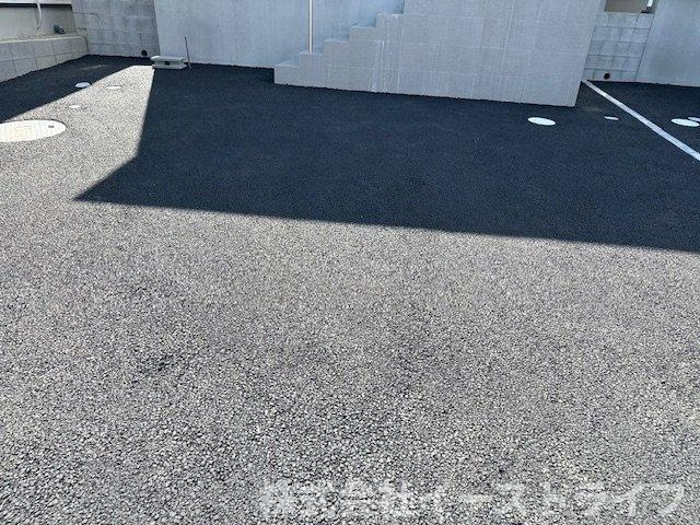 【新築戸建】　いわき市好間町中好間第3の駐車場|2号棟のカースペースです。
